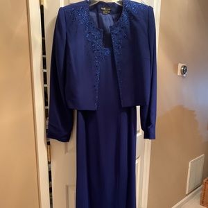 Royal blue gown